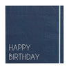 NAVY HAPPY BIRTHDAY NAPKINS [PACK OF 16]