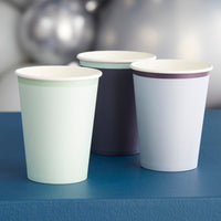 NAVY, BLUE & MINT PAPER CUPS [SET OF 8]