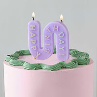 WAVY PASTEL HAPPY BIRTHDAY CANDLE