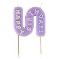 WAVY PASTEL HAPPY BIRTHDAY CANDLE