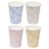 SPRING FLORAL PAPER CUPS